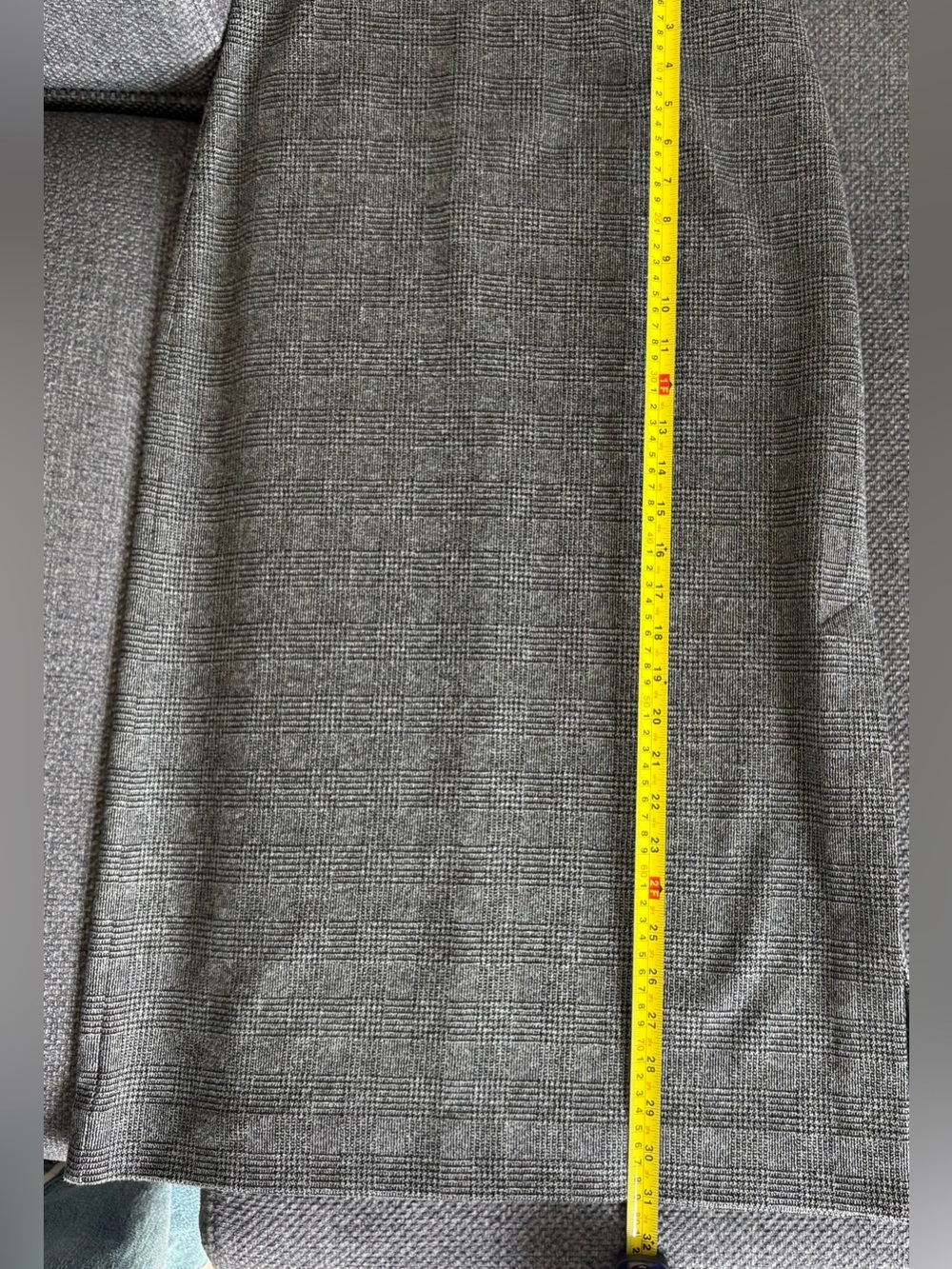 Vince Grey Prince Of Wales Checked Cotton-Blend Midi Skirt, size 4 - Picture 15 of 16